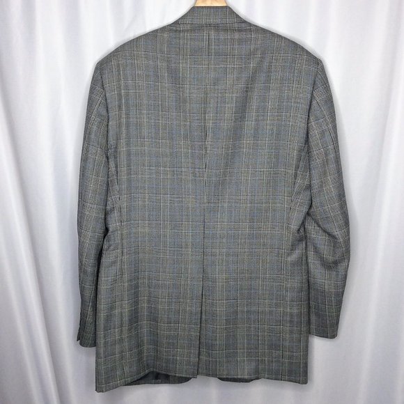 Brooks Brothers 1818 Madison Jacket Size 42L Glen Plaid Wool Silk Suit Sport Coa - Picture 2 of 6